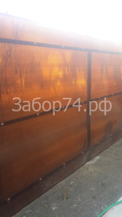 Установка забора в СНТ Янтарь