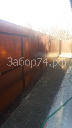 Установка забора в СНТ Янтарь
