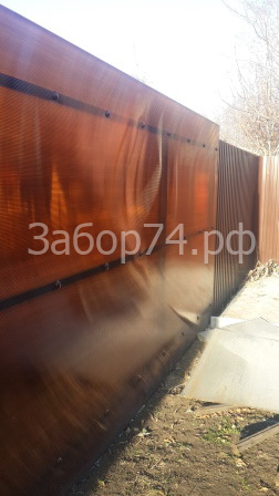 Установка забора в СНТ Янтарь