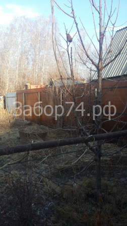 Установка забора в СНТ Янтарь