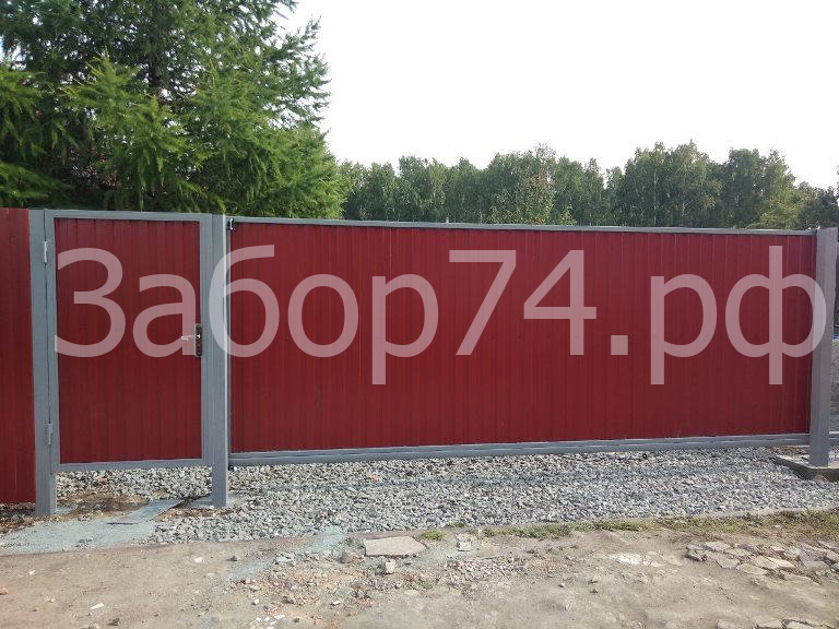 Откатные ворота в СНТ Надежда